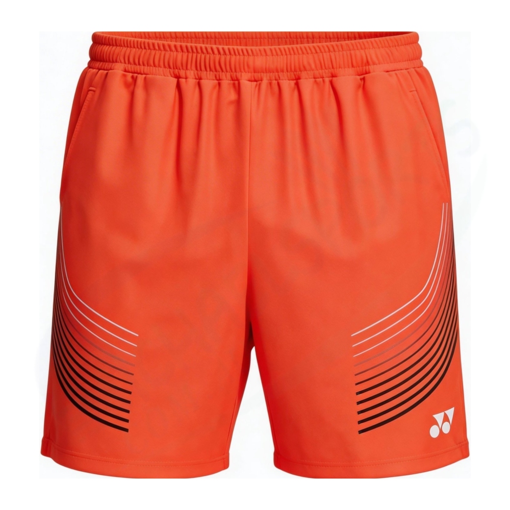YONEX 15247EX Unisex Knit Shorts Cyber Orange color