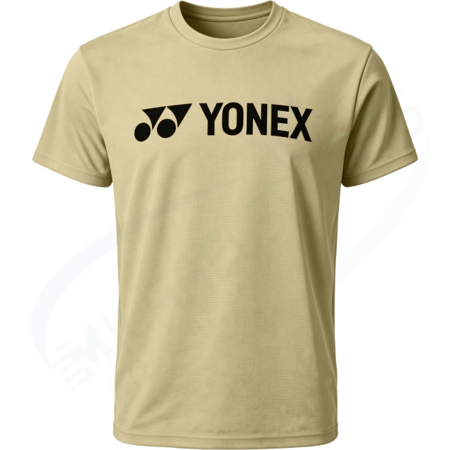 YONEX 16856EX Unisex Crew Neck Shirt Khaki Beige color