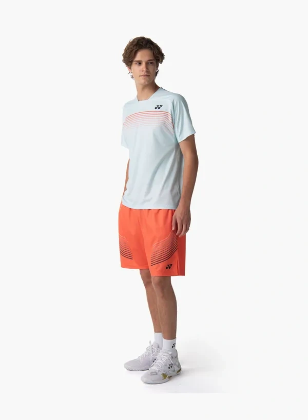 YONEX 15247EX Unisex Knit Shorts Cyber Orange color