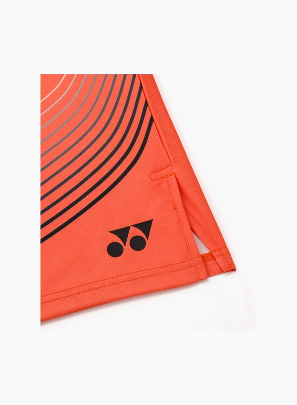 YONEX 15247EX Unisex Knit Shorts Cyber Orange color