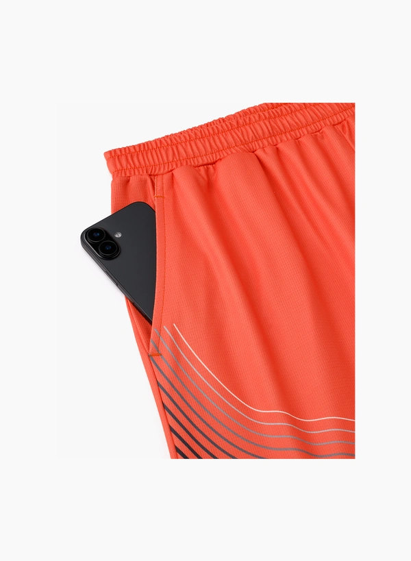 YONEX 15247EX Unisex Knit Shorts Cyber Orange color