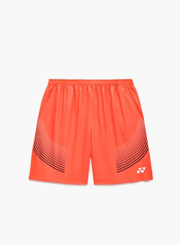 YONEX 15247EX Unisex Knit Shorts Cyber Orange color