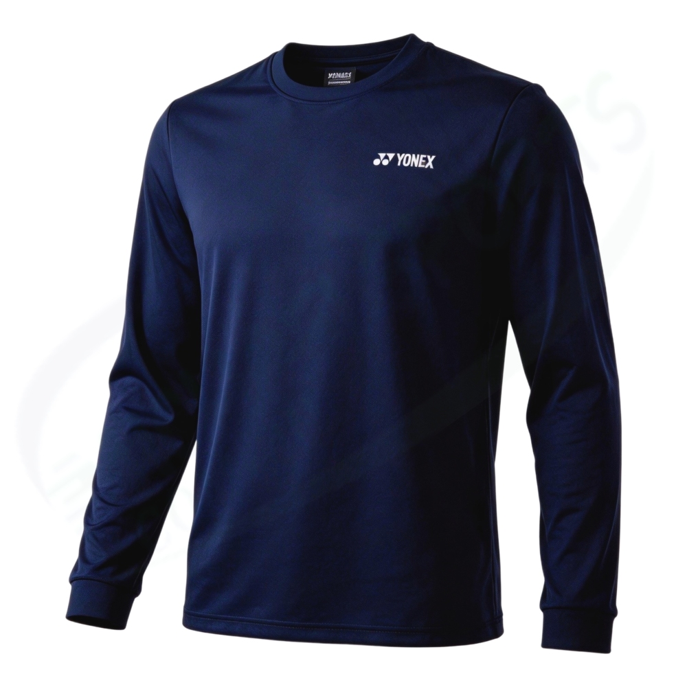 YONEX 16879EX unisex  LONGSLEEVES SHIRT Dark Navy color(full cotton)
