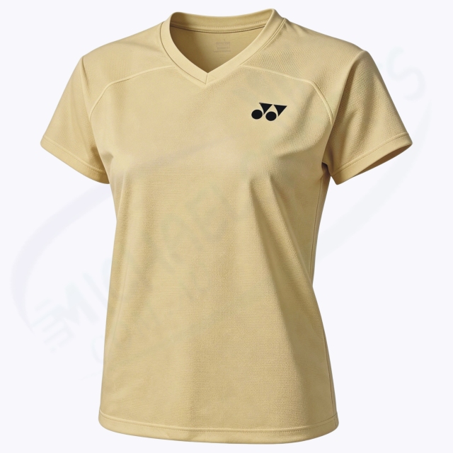 Yonex 20961EX WOMENS CREW NECK SHIRT Khaki Beige color