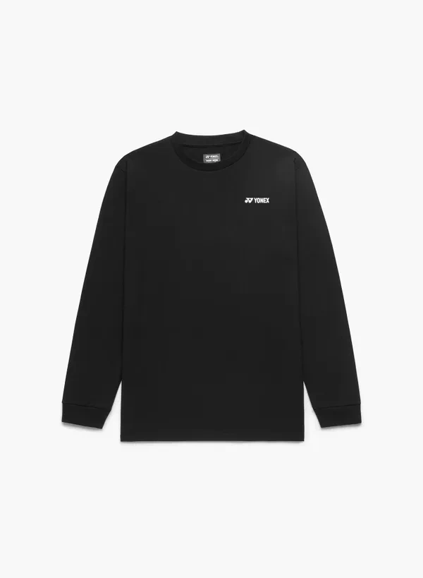 YONEX 16879EX unisex  LONGSLEEVES  SHIRT Black color(full cotton)
