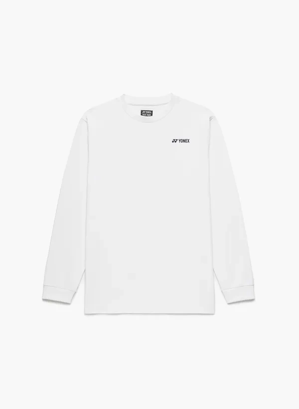 YONEX 16879EX unisex  LONGSLEEVES SHIRT White color(full cotton)