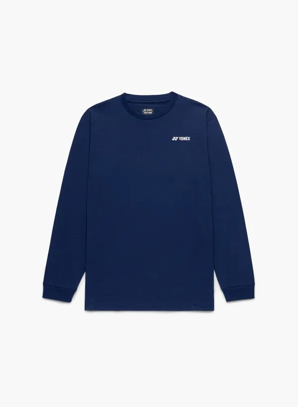 YONEX 16879EX unisex  LONGSLEEVES SHIRT Dark Navy color(full cotton)