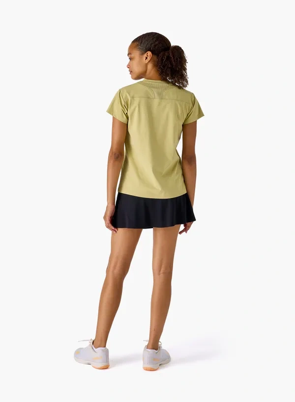 Yonex 20961EX WOMENS CREW NECK SHIRT Khaki Beige color