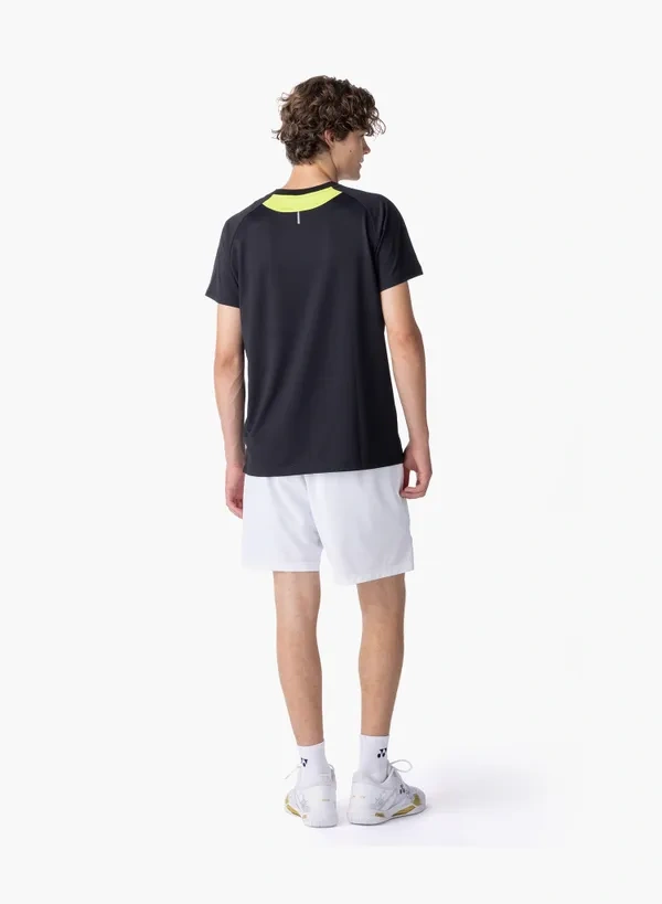 Yonex 10711YX MENS CREW NECK  SHIRT-Black color made in Japan