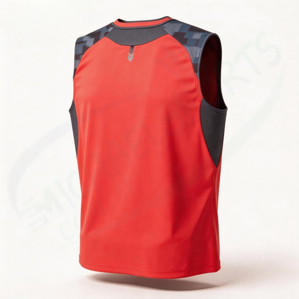 YONEX 10755YX MENS SLEEVELESS TOP Coral Red made in Japan