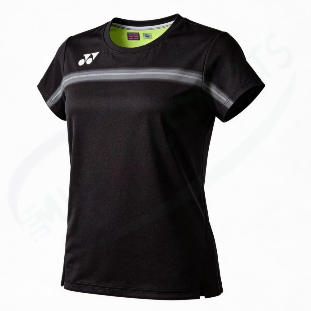Yonex 20939YX WOMENS CREW NECK SHIRT black color made in Japan