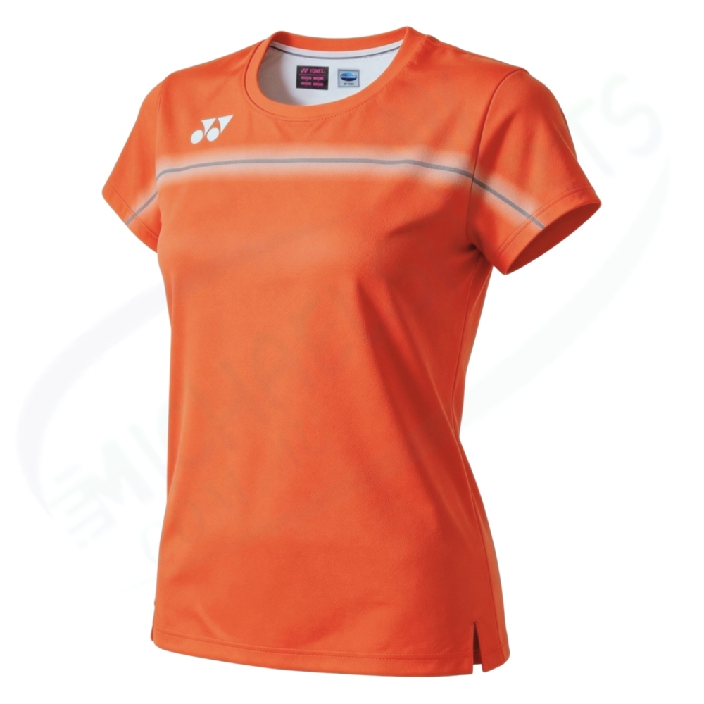 Yonex 20939YX WOMENS CREW NECK SHIRT Cyber Orange color made in Japan