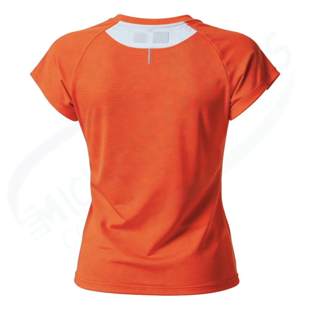 Yonex 20939YX WOMENS CREW NECK SHIRT Cyber Orange color made in Japan
