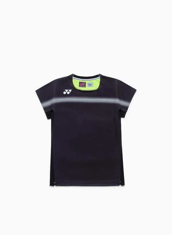 Yonex 20939YX WOMENS CREW NECK SHIRT black color made in Japan
