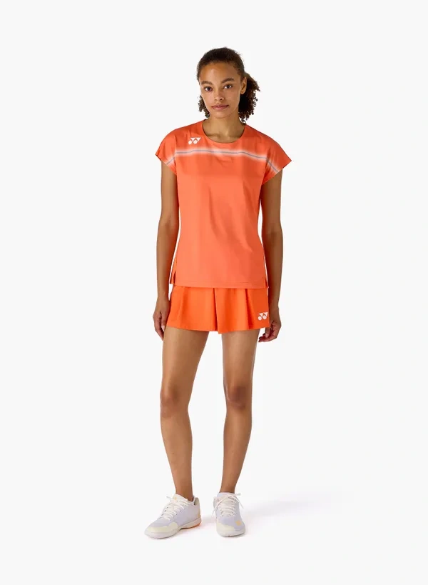 Yonex 20939YX WOMENS CREW NECK SHIRT Cyber Orange color made in Japan