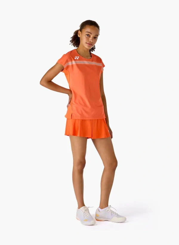 Yonex 20939YX WOMENS CREW NECK SHIRT Cyber Orange color made in Japan
