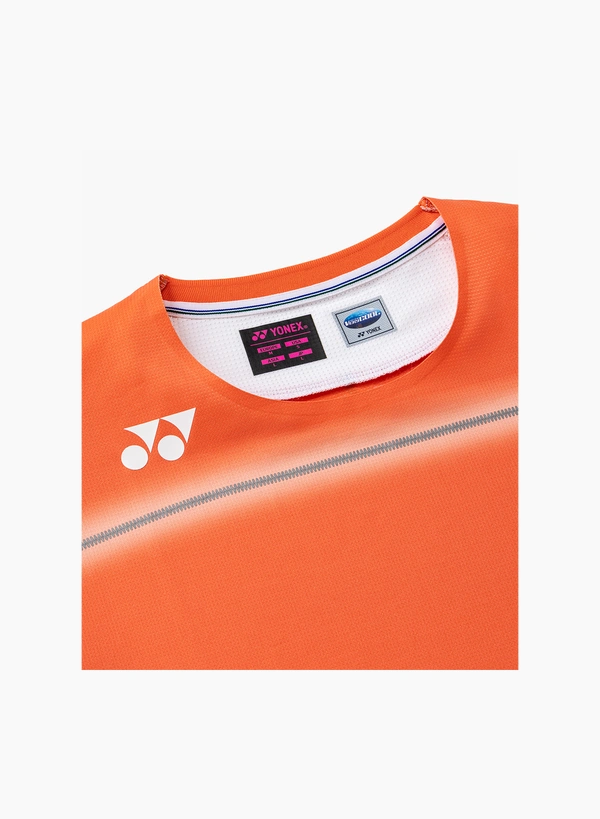 Yonex 20939YX WOMENS CREW NECK SHIRT Cyber Orange color made in Japan
