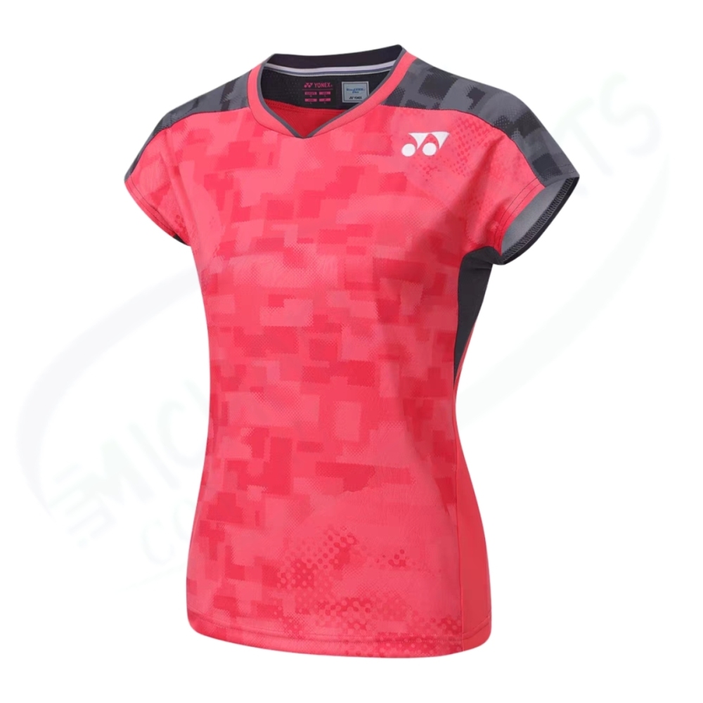 YONEX 21000YX WOMENS CREW NECK SHIRT Coral Red  made in Japan