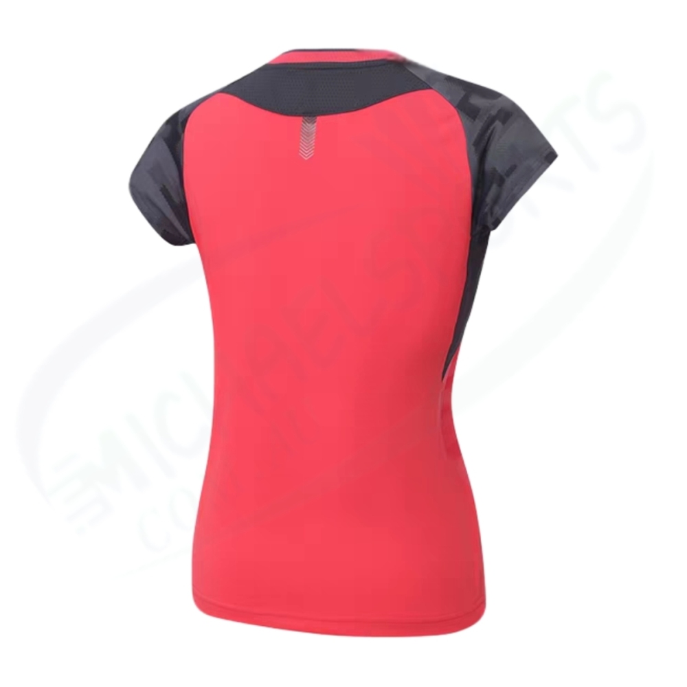 YONEX 21000YX WOMENS CREW NECK SHIRT Coral Red  made in Japan