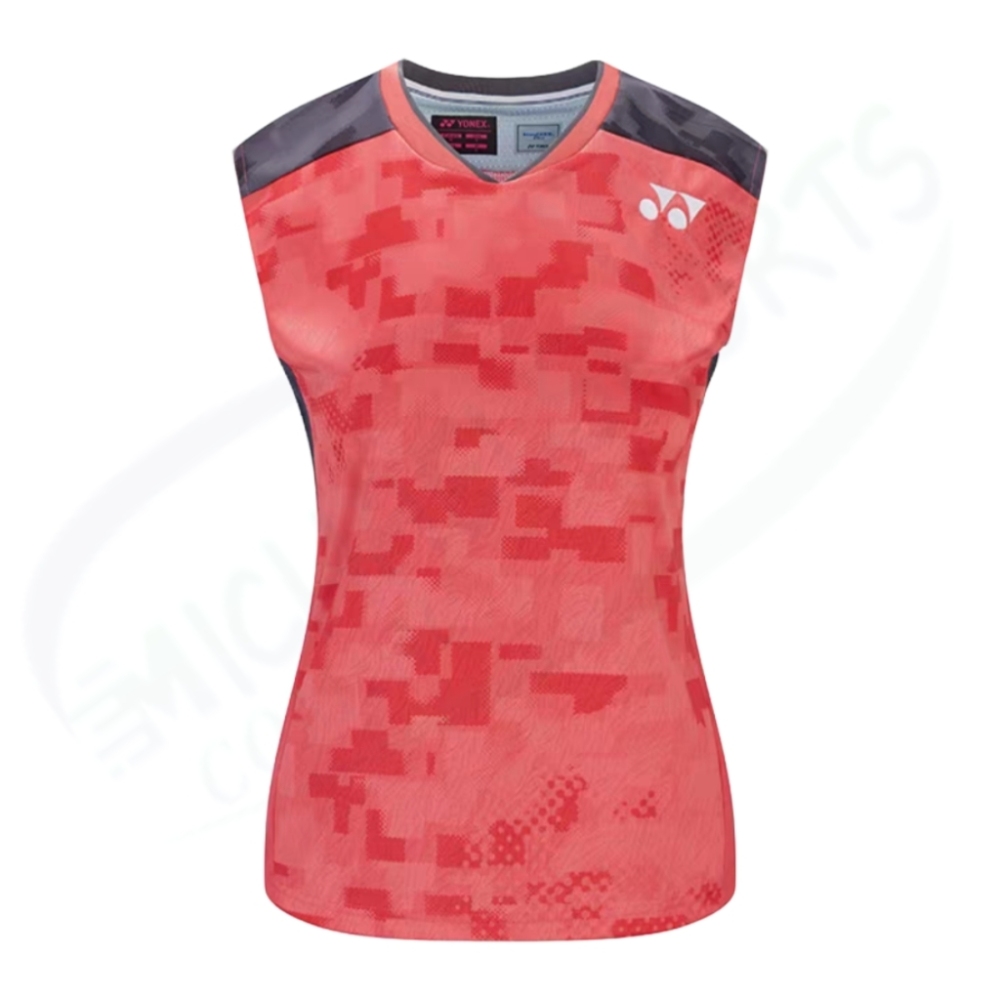 YONEX 21001YX WOMENS Sleeveless top Coral Red color  made in Japan