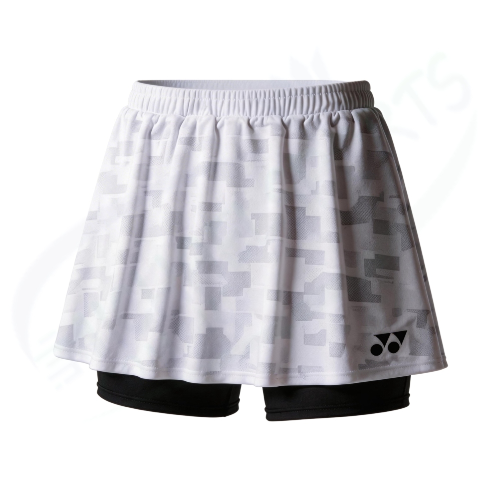 YONEX 26208YX WOMENS SKIRT (WITH INNER SHORTS)White color  made in Japan