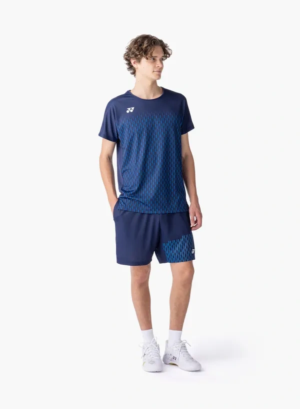 Yonex 10713EX Mens Crew Neck  Shirt Dark Navy color