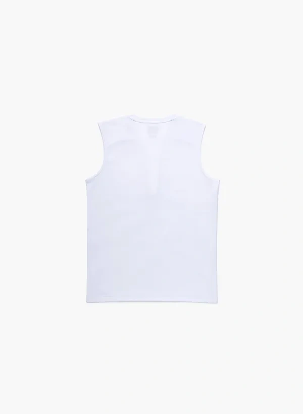 YONEX 10724Y UNISEX SLEEVELESS TOP WHITE COLOR