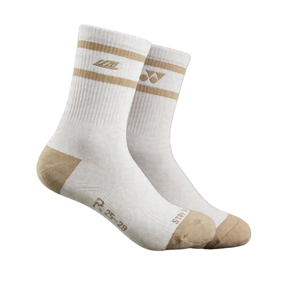 (LCW Limited)YONEX 19257YX Sport Crew Socks Khaki Beige color  (Made in Japan)