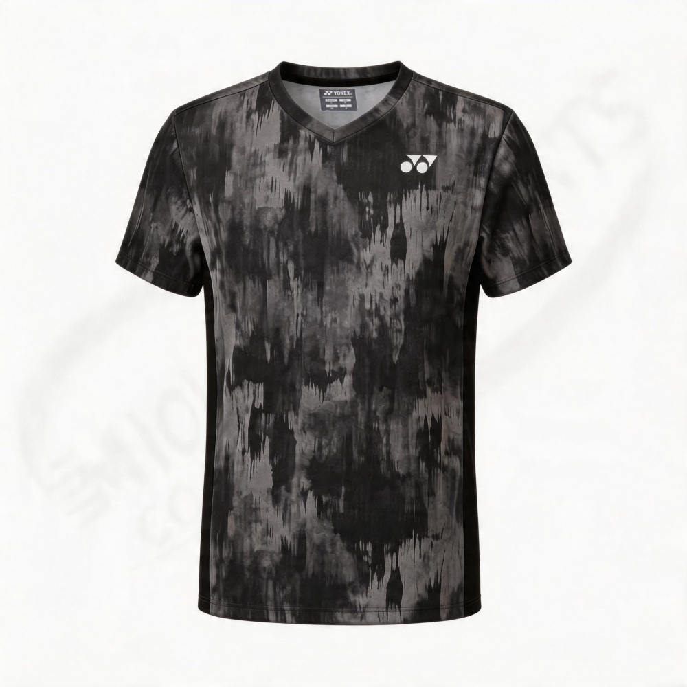 YONEX 10741Y UNISEX CREW NECK SHIRT BLACK color made in Japan
