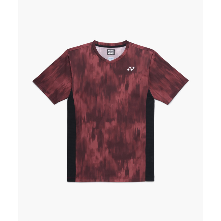 YONEX 10741Y UNISEX CREW NECK SHIRT DEEP RED color made in Japan