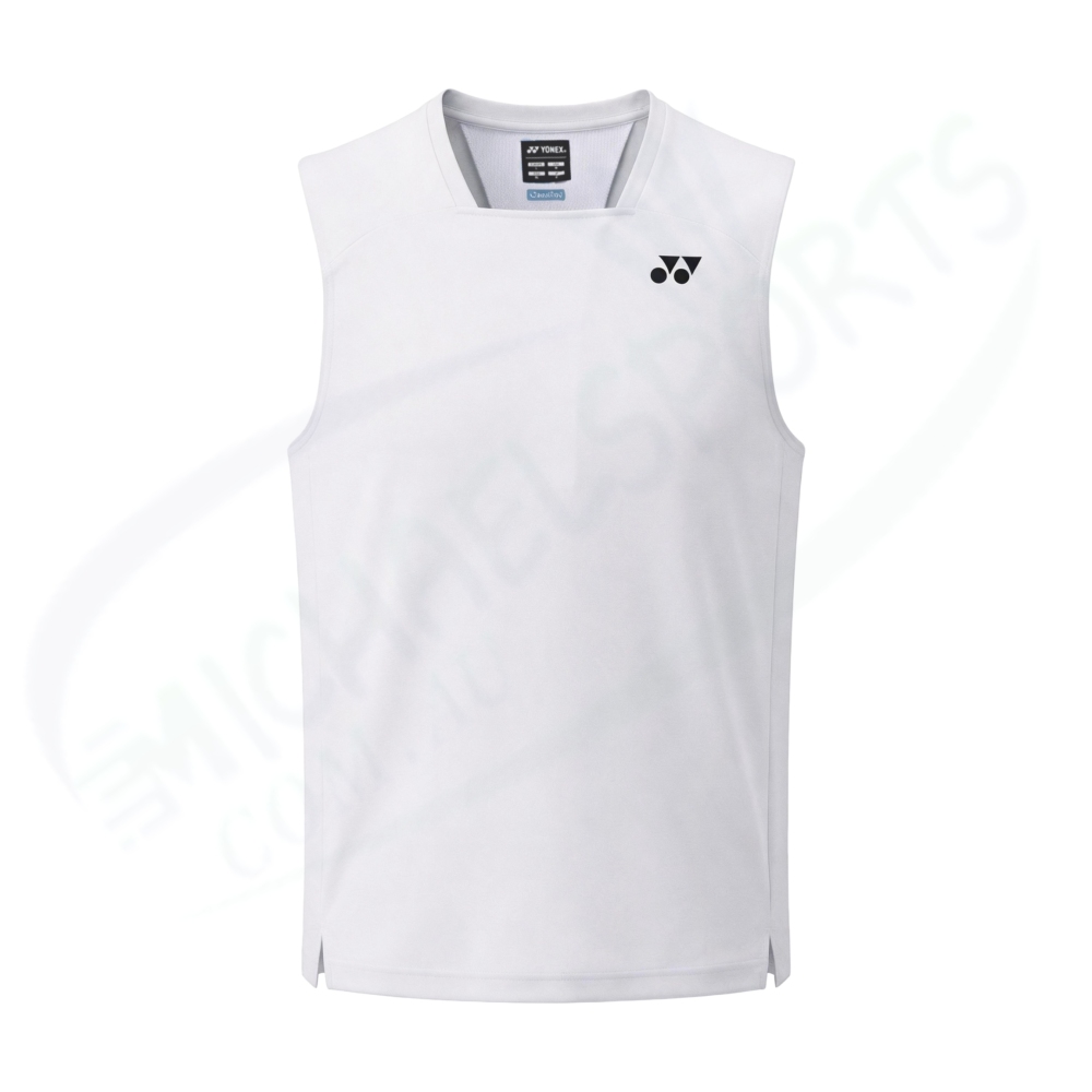 YONEX 10724Y UNISEX SLEEVELESS TOP WHITE COLOR