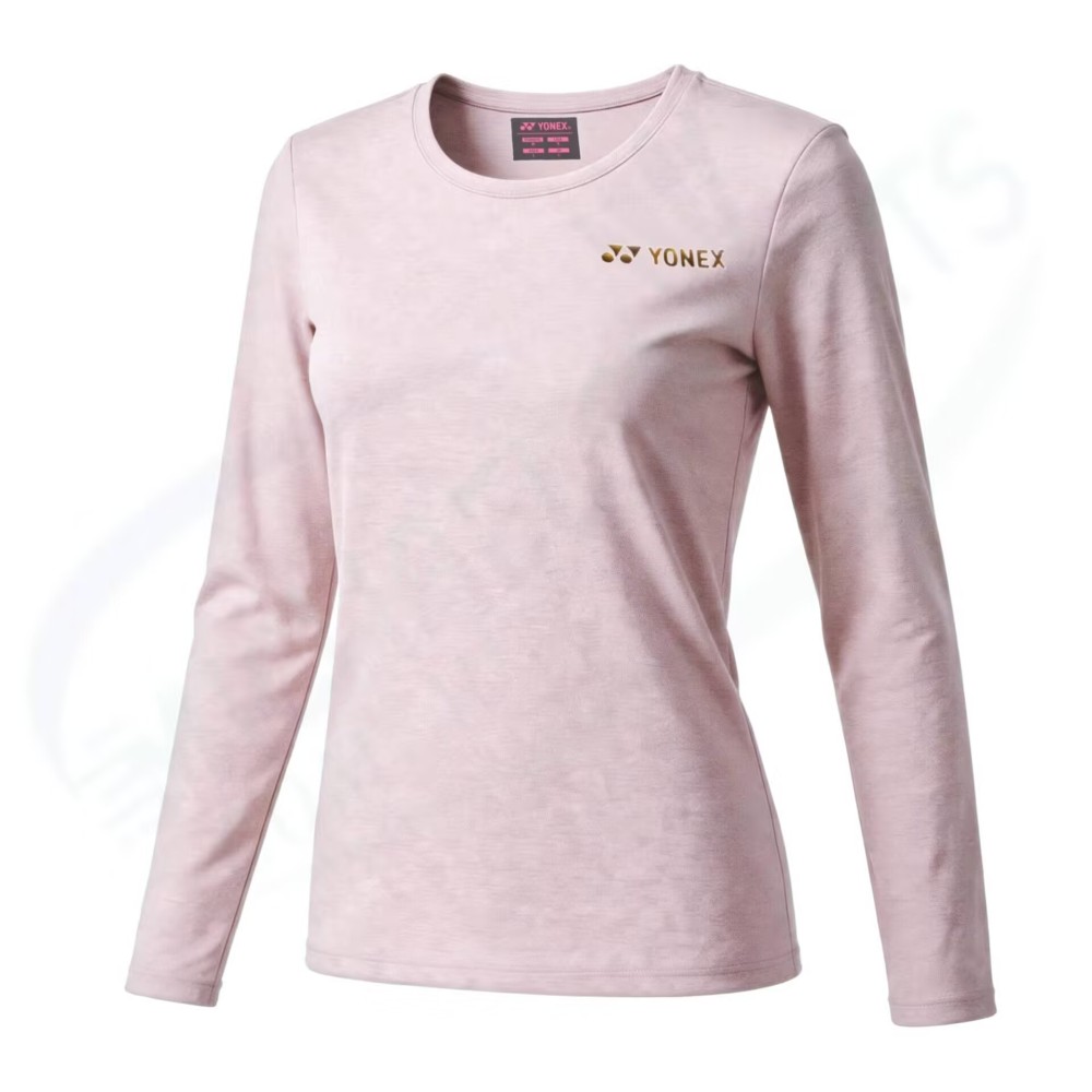 YONEX Women's Long Sleeve T-Shirt.16885 Color:Smoke Pink