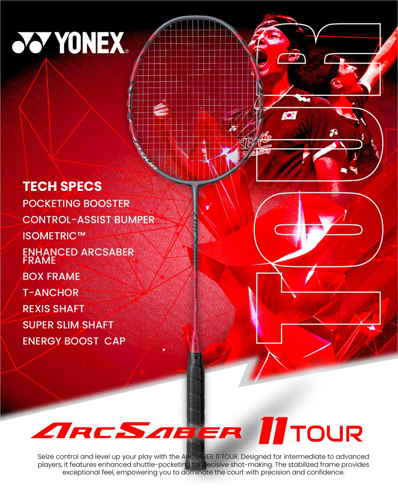 (Free Stringing Service)YONEX ARCSABER 11Tour 4u6 83Grams Grip Free(Full Cover Free) Delivery Free