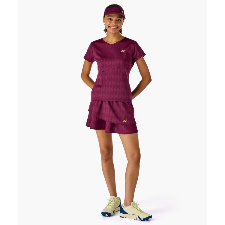YONEX Women's game shirt.20973 Color:Dark wine MADE IN JAPAN