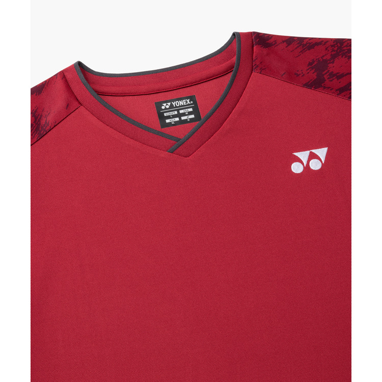 YONEX Unigame Shirt.10742 Color:Deep Red