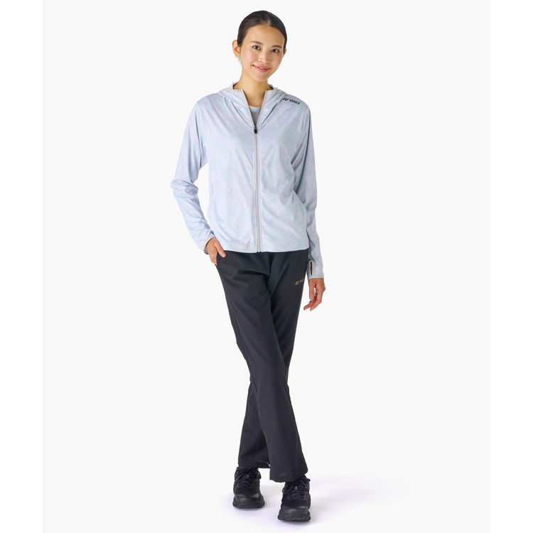 YONEX Women's Knit Warm-up Hoodie.57093 Color:Ice Gray delivery free