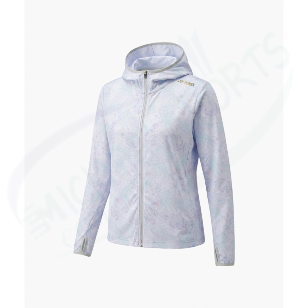 YONEX Women's Knit Warm-up Hoodie.57093 Color:Ice Gray delivery free