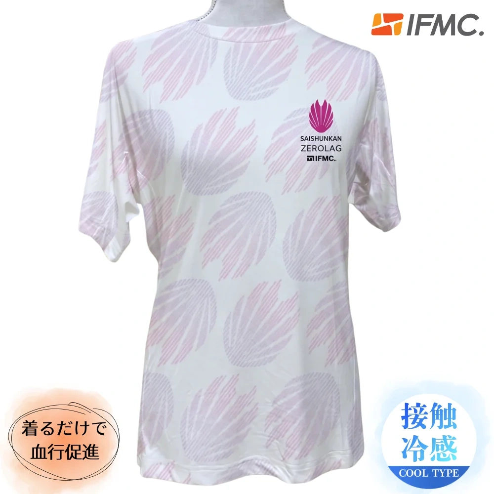 [ZEROLAG] Ifmic Processing Performance Wear Contact Cold Sensation Full Print Logo T-shirt (White)