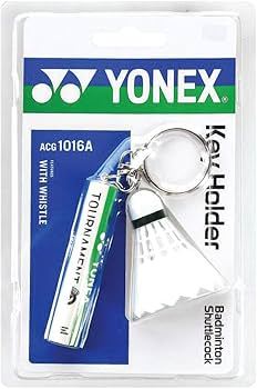 YONEX Key Chain Badminton Shuttlecock Type with Whistle(Acg1016a) White