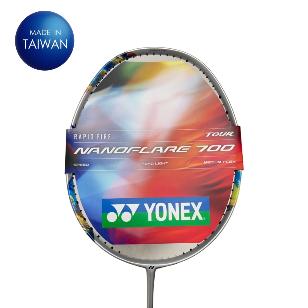 YONEX Nanoflare 700Tour Silver Sky Blue Badminton Racket 4U6 83g Free Grip & Full Cover Free Shipping