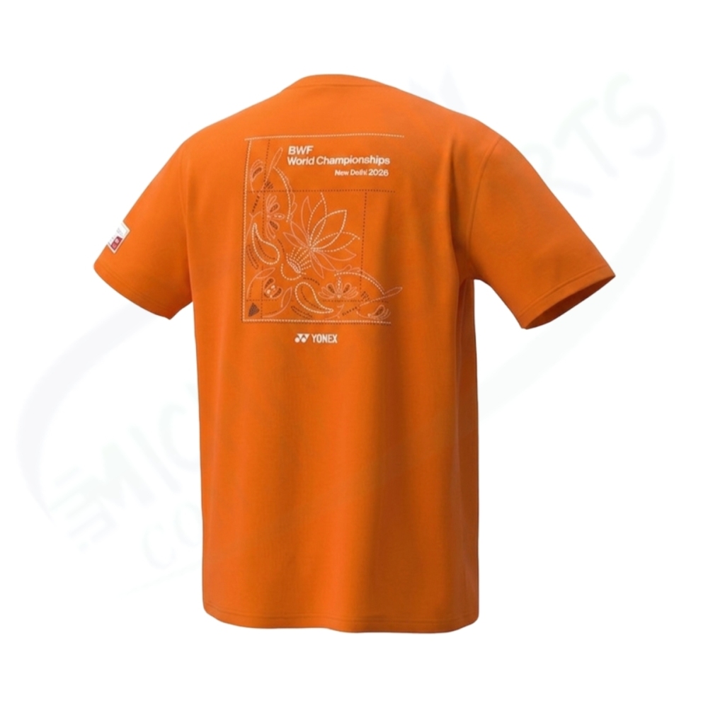 YONEX UNISEX TSHIRT SUNSET ORANGE YOB26190EX 2026 world champion limited