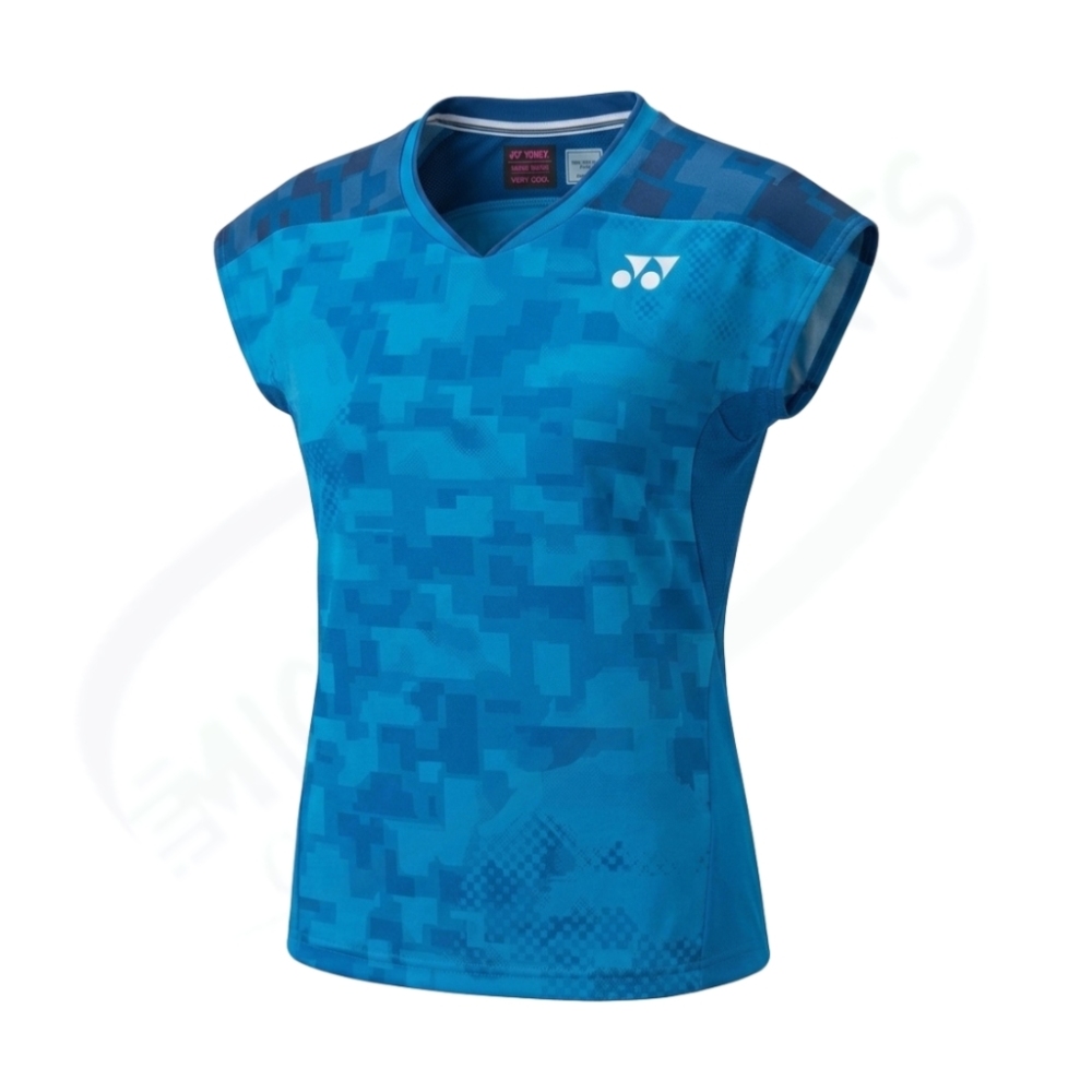 YONEX 21000YX Women Crew Neck Badminton Shirt Cerulean Blue