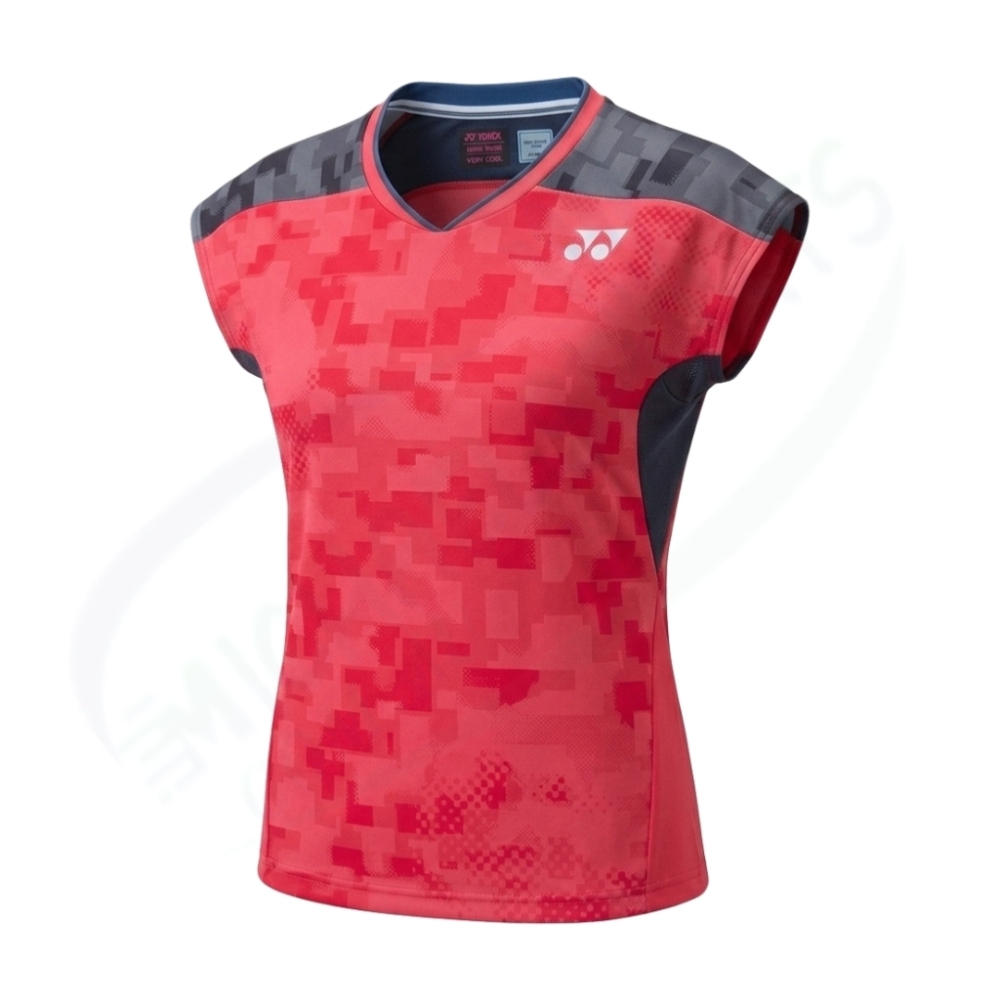 YONEX 21000YX Women Crew Neck Badminton Shirt Coral Red