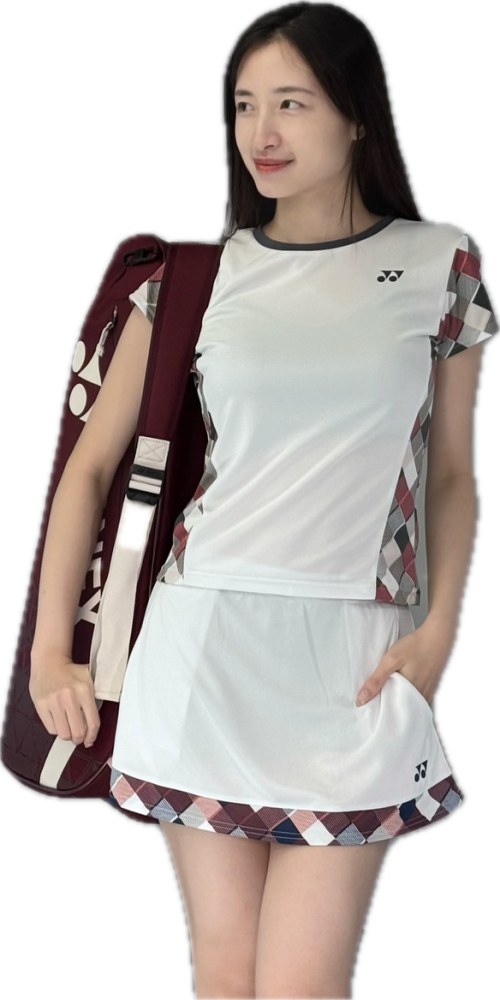 YONEX Women's game shirt. White (011)/ made in Japan/ Badminton Tennis Training Tee AU
