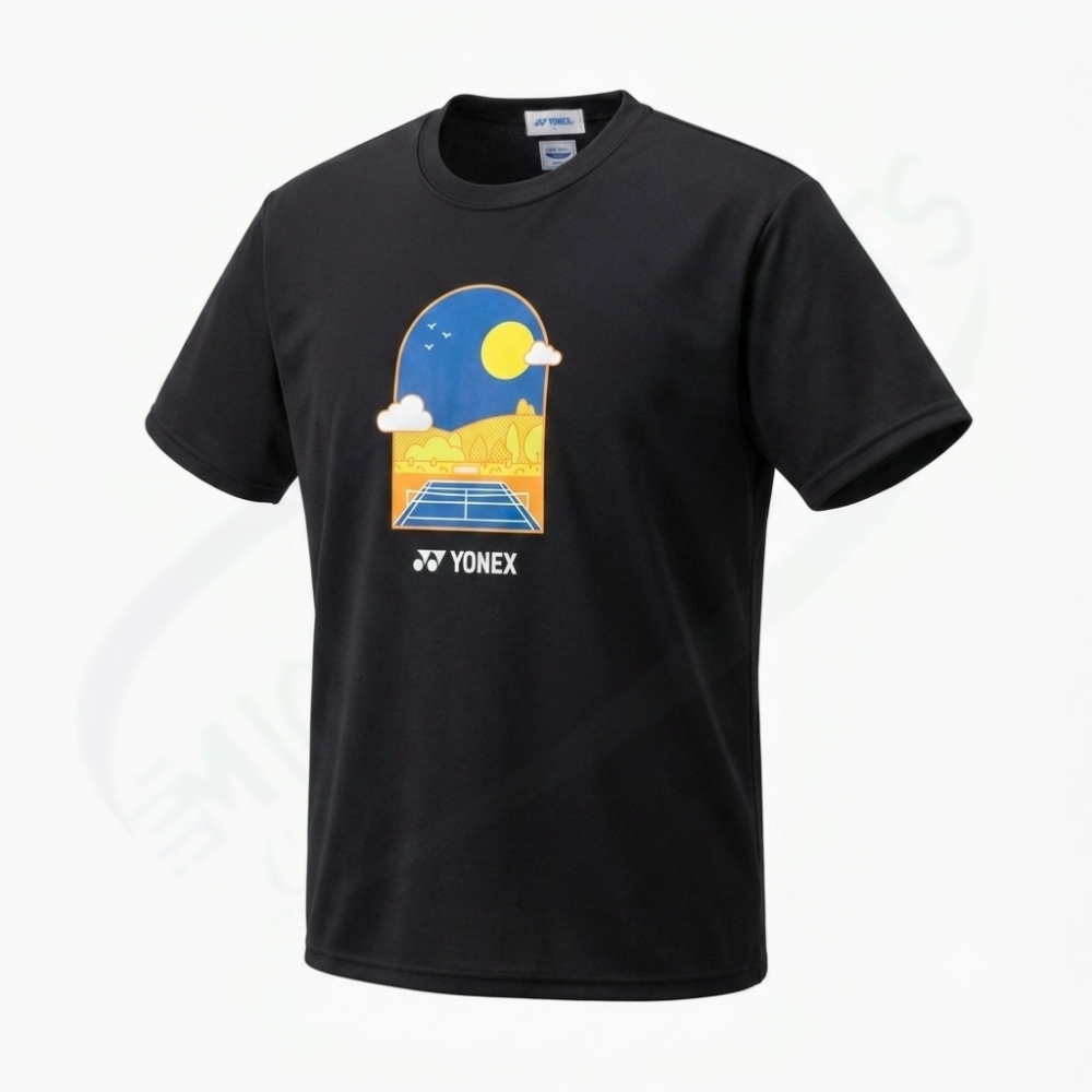 YONEX 16896Y UNISEX TSHIRT black color made in Japan