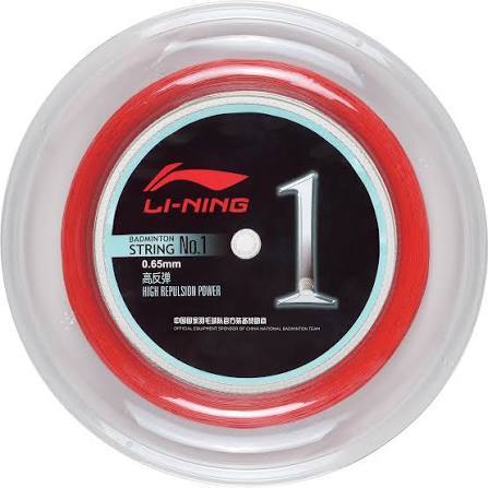 Li Ning No.1 String 0.65MM BADMINTON STRING 200M  Fiery Red color