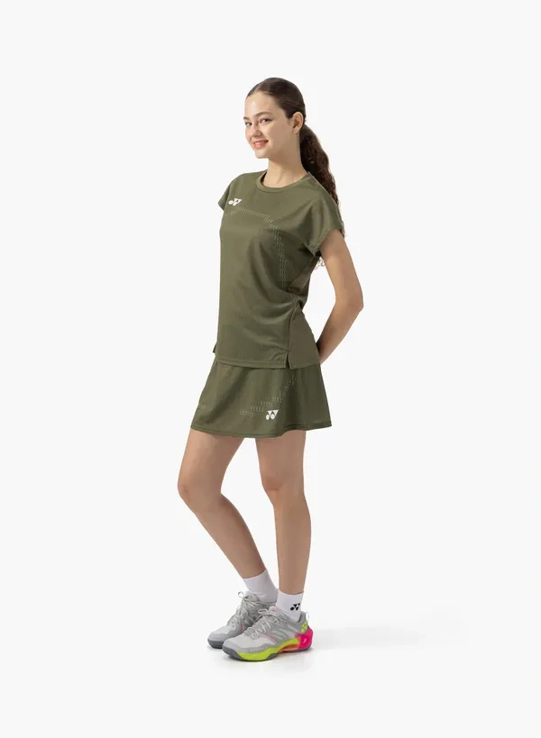 YONEX Women's skirt (with inner spats).26189 Color:Khaki(191)