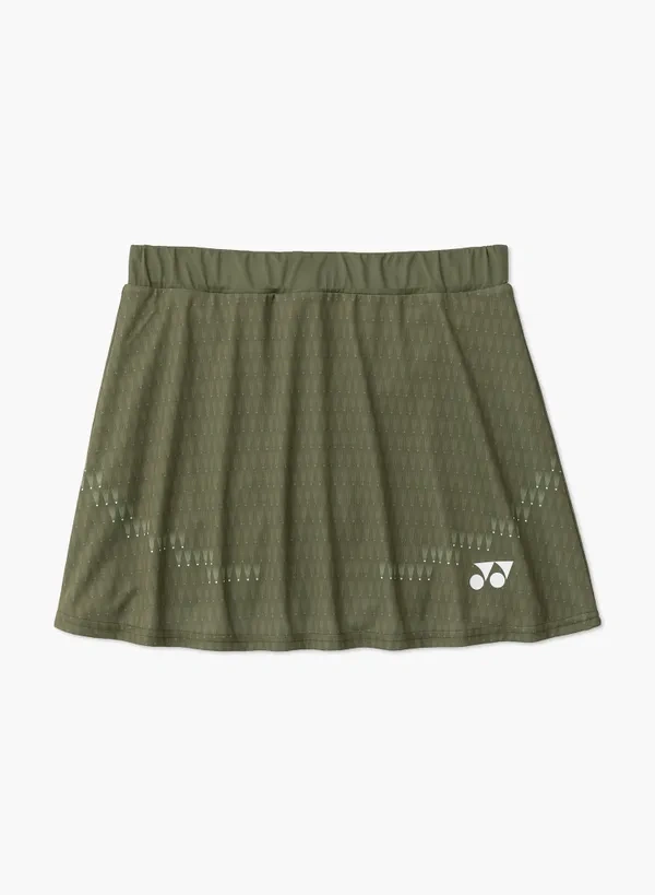YONEX Women's skirt (with inner spats).26189 Color:Khaki(191)
