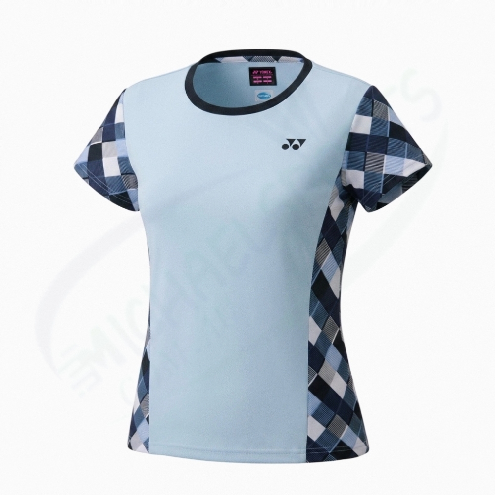 YONEX Women's game shirt. 20987 Pastel blue (664)/ made in Japan/ Badminton Tennis Training Tee AU