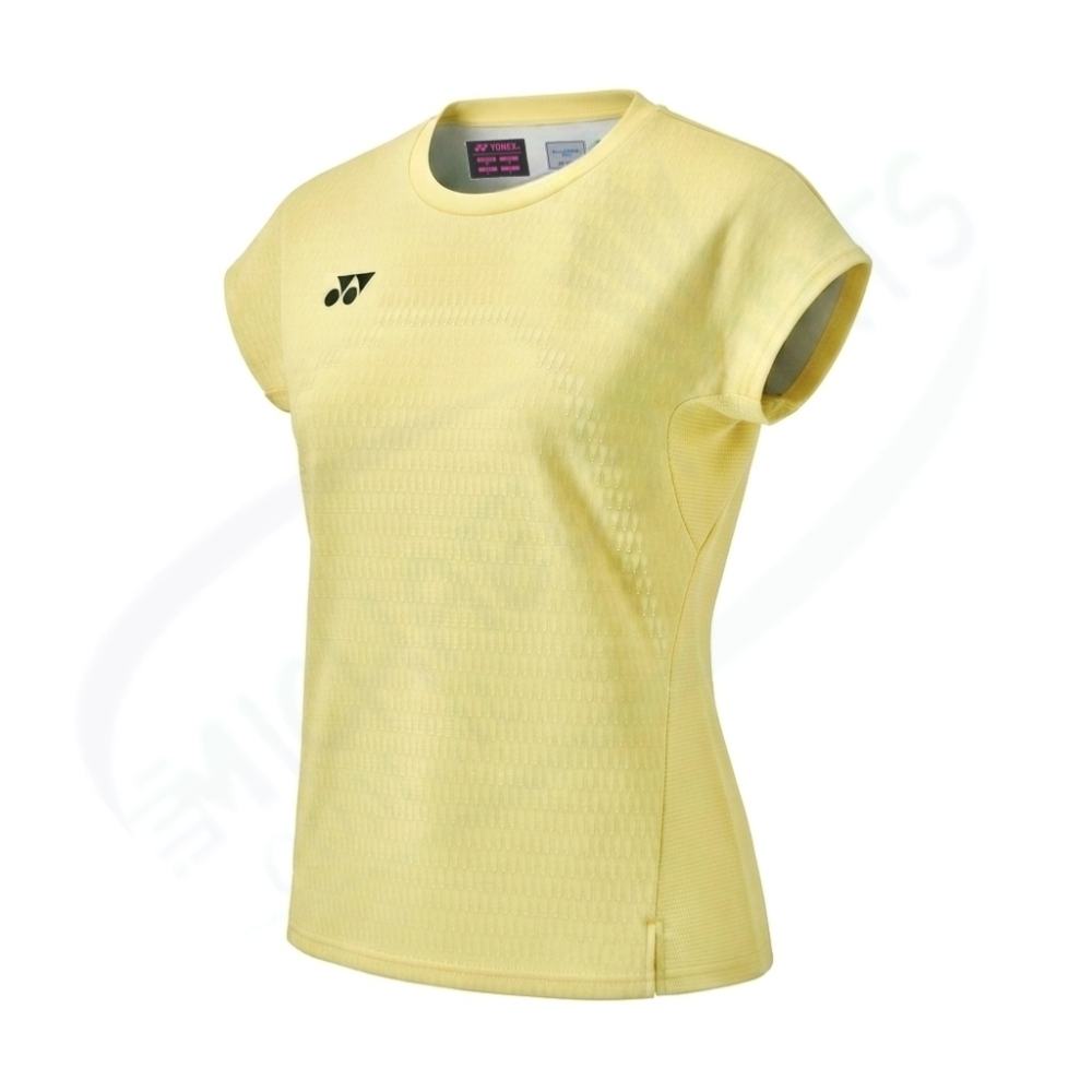 YONEX Women's game shirt.20952 Pale Color:Pale Yellow